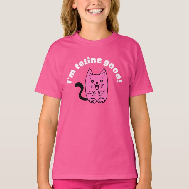 Camiseta Eu sou felino bom (Frente)