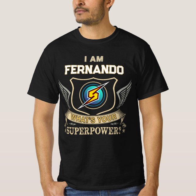Camiseta Eu Sou FERNANDO Qual É Seu Superpoder (Frente)