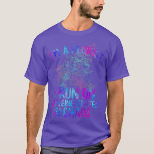 Camiseta Eu Sou Florista Eu Corro Em Caffeine Glitter E Cha