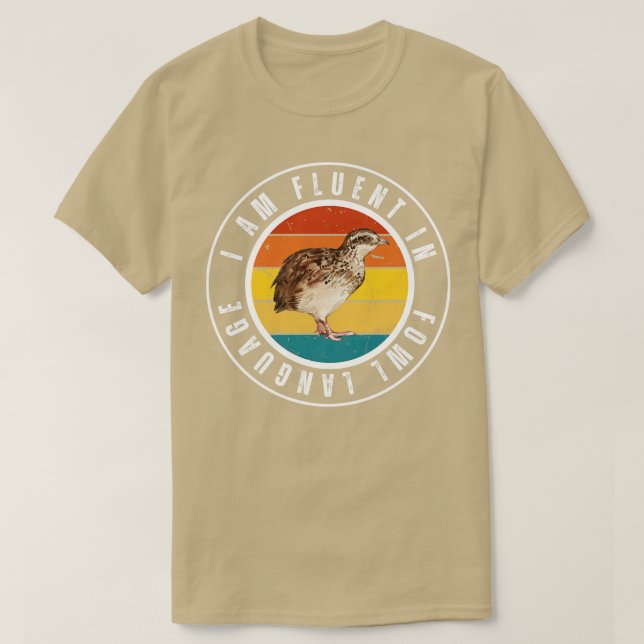 Camiseta Eu sou fluente na língua das aves 7 (Frente do Design)
