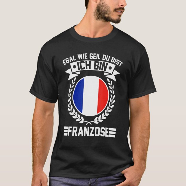 Camiseta Eu sou Franzose França Paris (Frente)