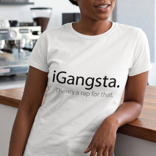 Camiseta Eu sou Gângster - Amante de Música Rap Sarcástica