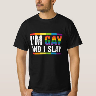 Camiseta Eu sou Gay e Orgulho gay LGBTQ de Estilo