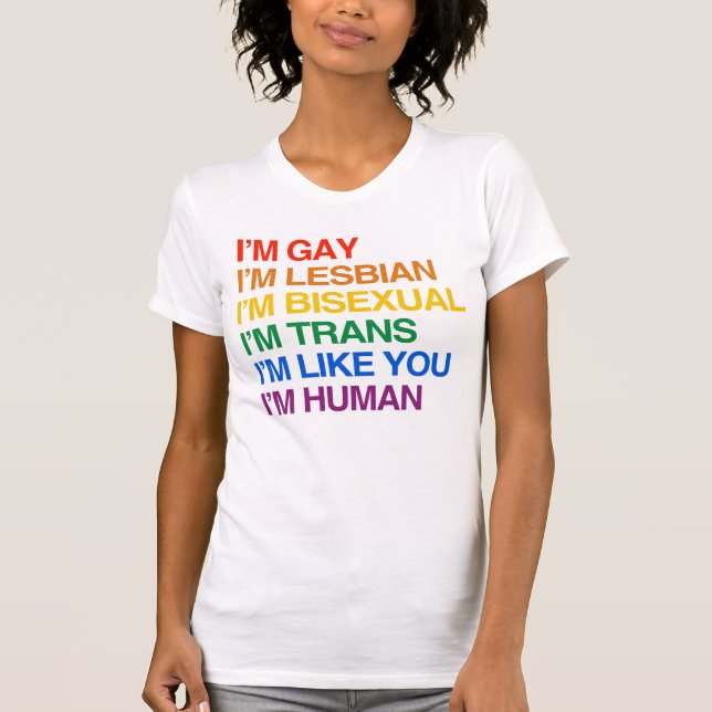 Camiseta EU SOU GLBT EU SOU HUMANO (Frente)