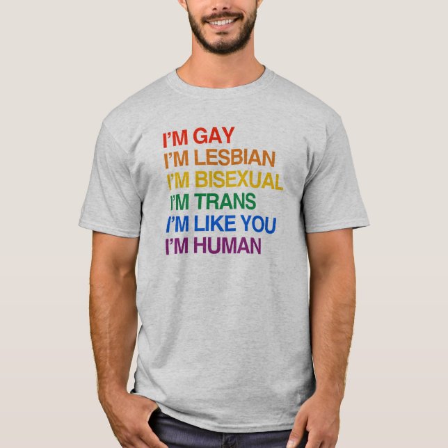 Camiseta Eu sou GLBT que eu sou HUMANO (Frente)