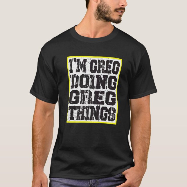 Camiseta Eu sou Greg Fazendo Greg Coisas no Natal (Frente)