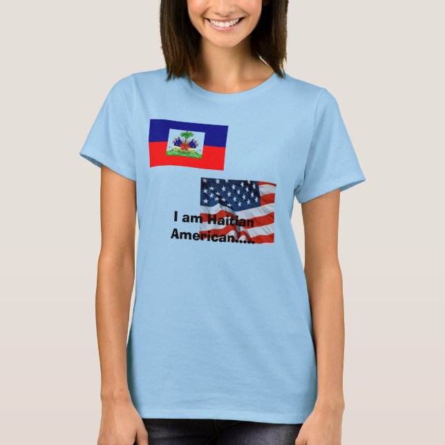 Camiseta Eu sou haitiano americano..... (Frente)