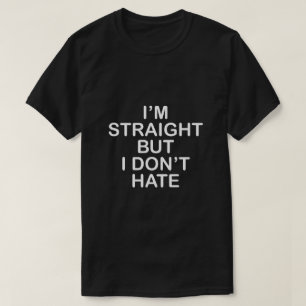 CAMISETA EU SOU HETERO, MAS NÃO ODEIO. LGBT ALLY
