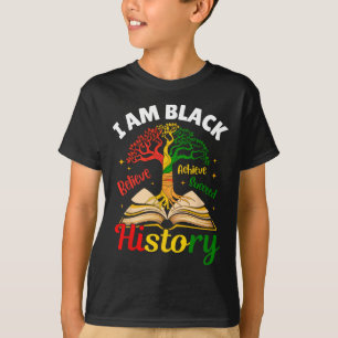 Camiseta Eu Sou História Negra Celebrando Orgulho da Cultur