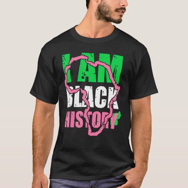 Camiseta Eu Sou História Negra Como História Negra Mês 2022 (Frente)