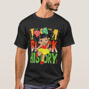 Camiseta Eu Sou História Negra Crianças Meninas Mulheres Hi