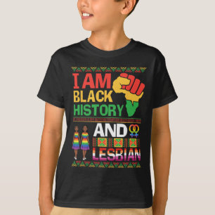 Camiseta Eu Sou História Negra E Orgulho Lésbico Lgbt Afric
