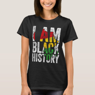 Camiseta Eu Sou História Negra Homens Mulheres Mês da Histó