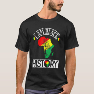 Camiseta Eu Sou História Negra Mapa Africano Mês da Históri