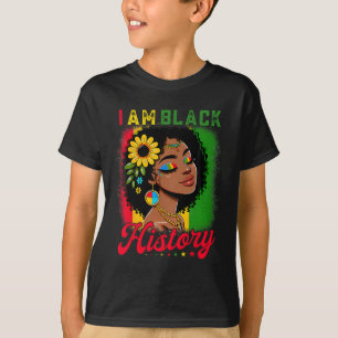 Camiseta Eu Sou História Negra Meninas Negras Mulheres Hist