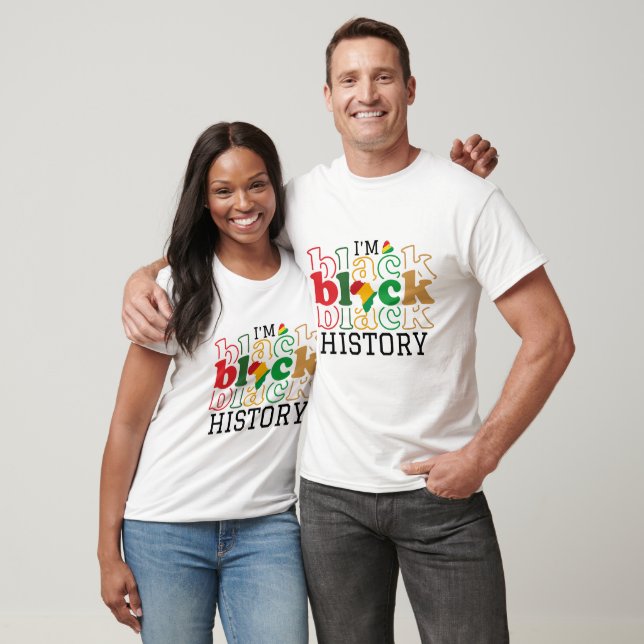 Camiseta Eu sou História Negra - Mês da História Negra (Unissex)