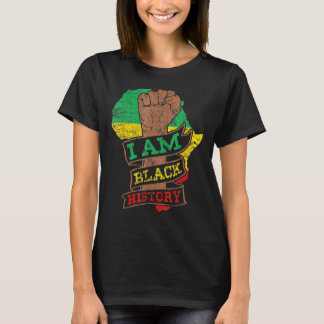 Camiseta Eu Sou História Negra Mês Negro Africano Americano