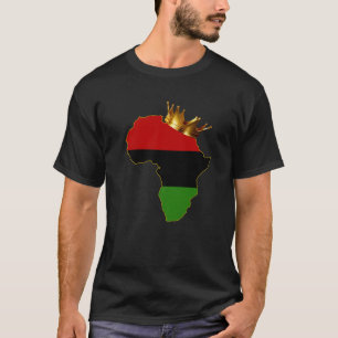 Camiseta Eu Sou História Negra Mês Rei Negro Mapa Da África