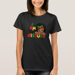Camiseta Eu Sou História Negra Para Meninas Malditas Arma N