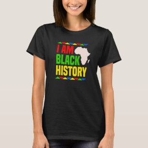 Camiseta Eu Sou História Negra Patrimônio Afro-Americano