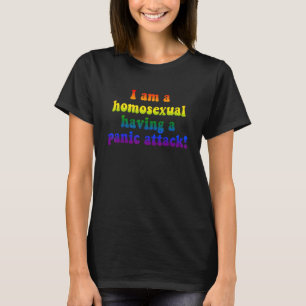 Camiseta Eu Sou Homossexual Tendo Uma Citação De Ataque De 