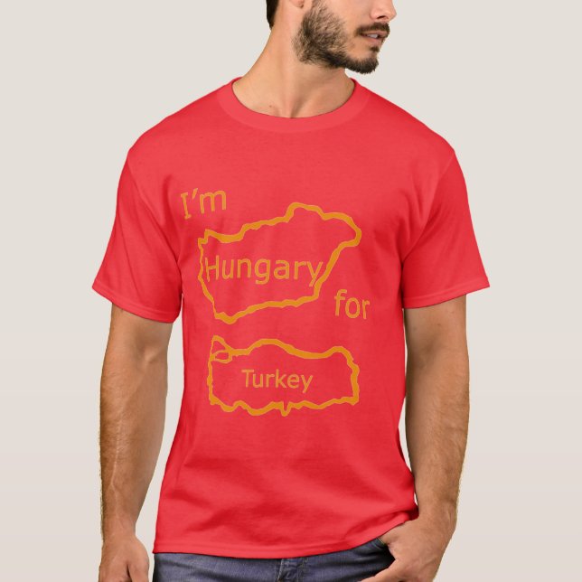 Camiseta eu sou Hungria para o peru (Frente)