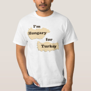 Camiseta Eu sou Hungria para Turquia (com fome para a acç