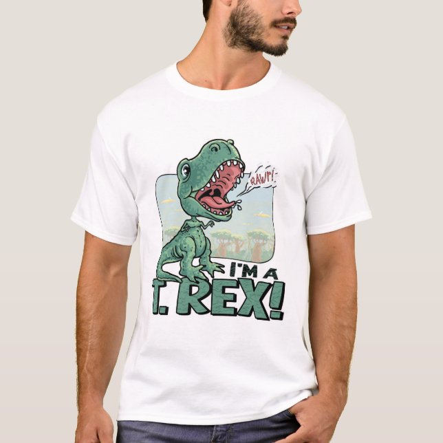 Camiseta Eu sou ideias de um presente de T. Rex Dinossauro (Frente)