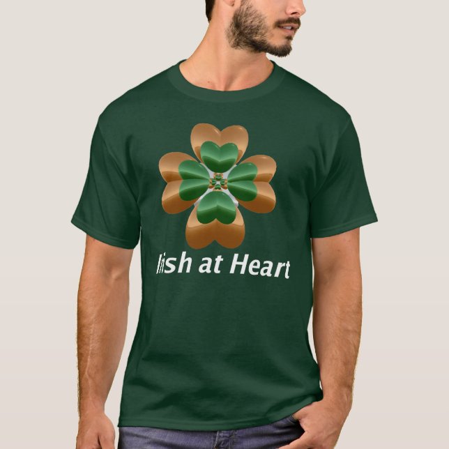Camiseta Eu sou irlandês no coração (Frente)