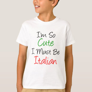 Camiseta Eu sou italiano tão bonito