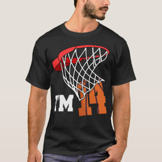 Camiseta Eu Sou Jogador De Basquete De Aniversário De 14