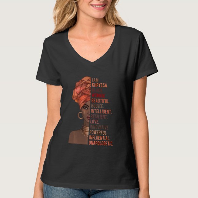 Camiseta Eu Sou Khryssa A História Da Mulher Negra Mês 2020 (Frente)