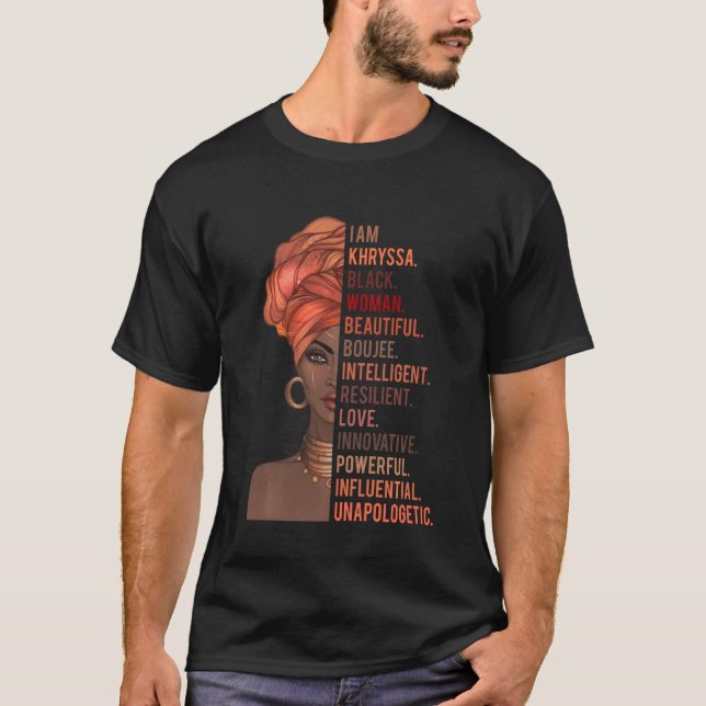 Camiseta Eu Sou Khryssa A História Da Mulher Negra Mês 2020 (Frente)