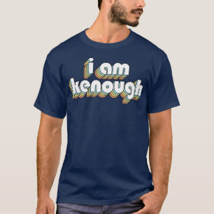 Camiseta Eu Sou Ksuficiente Retro Arco-Íris Tipografia Esti