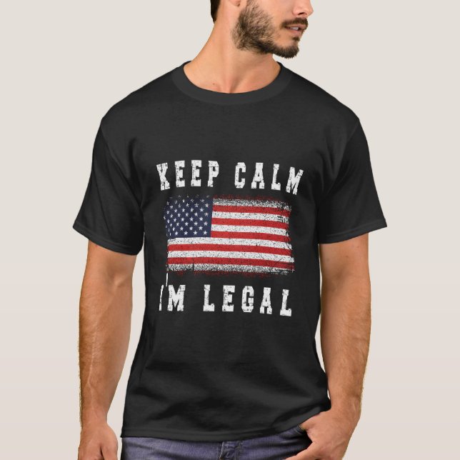 Camiseta Eu Sou Legal Novo Cidadão Americano Banque Cidadão (Frente)