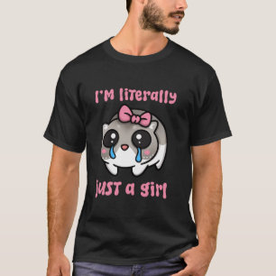 Camiseta eu sou literalmente apenas uma menina triste hamst