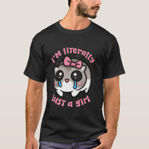 Camiseta Eu sou literalmente uma garota triste hamster meme