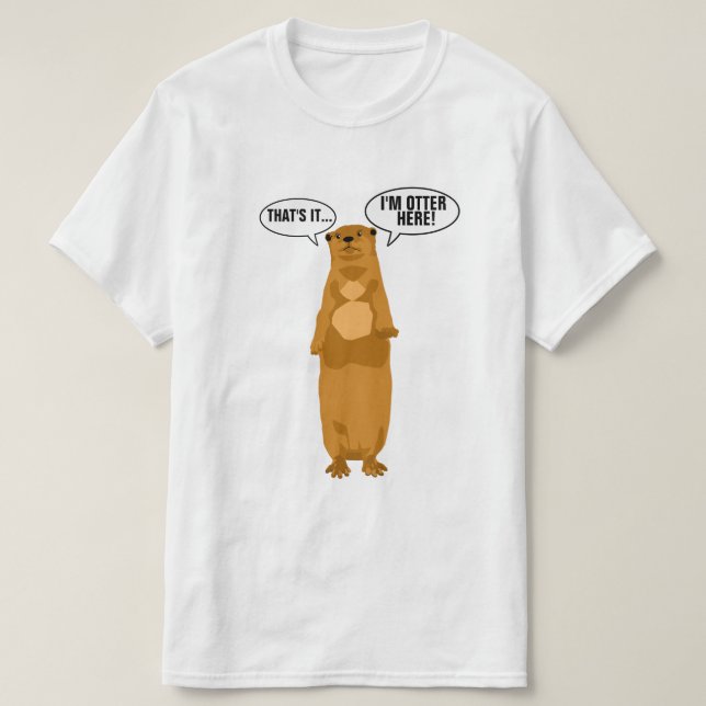 Camiseta Eu sou lontra aqui (Frente do Design)