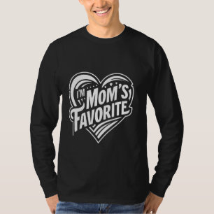 Camiseta Eu sou Mãe favorita, coração engraçado, humor sibi