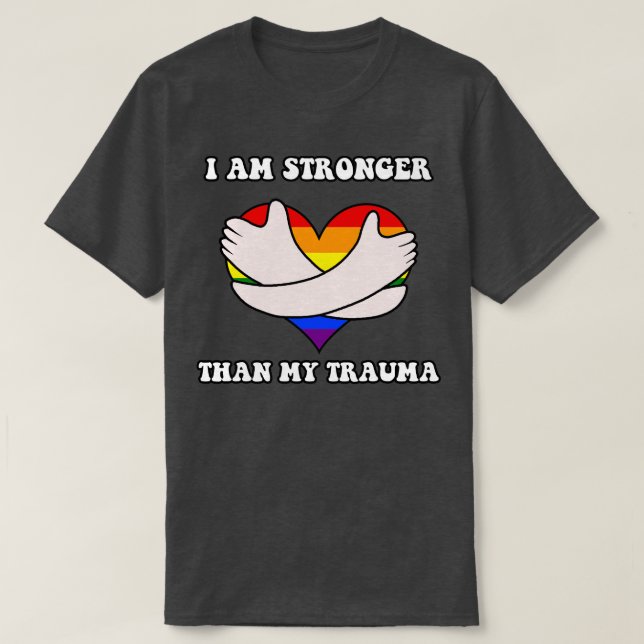 Camiseta Eu sou mais forte que meu trauma (Frente do Design)