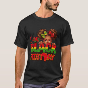 Camiseta Eu Sou Mês da História Negra Afro-Americano Afro C