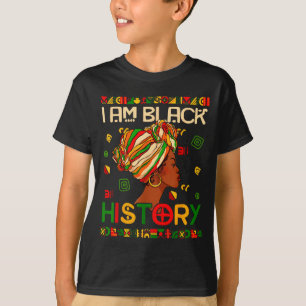 Camiseta Eu Sou Mês da História Negra Afro-Americano Para M