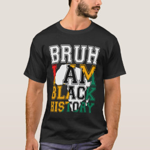 Camiseta Eu Sou Mês da História Negra Homens Afro-Americano