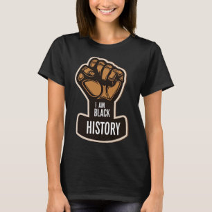 Camiseta Eu Sou Mês da História Negra Orgulho Africano Punh