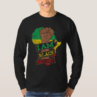 Camiseta Eu Sou Mês da História Negra Orgulho Negro Afro-Am