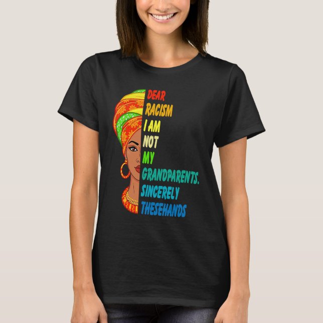 Camiseta Eu Sou Mês da História Negra Rainha Negra Orgulho  (Frente)