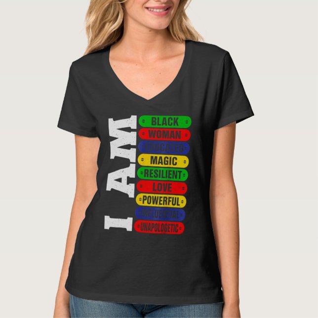 Camiseta Eu Sou Mulher Negra Educada Melanina História Negr (Frente)