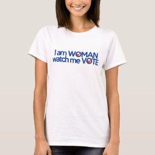 Camiseta Eu sou mulher olho-me VOTAR