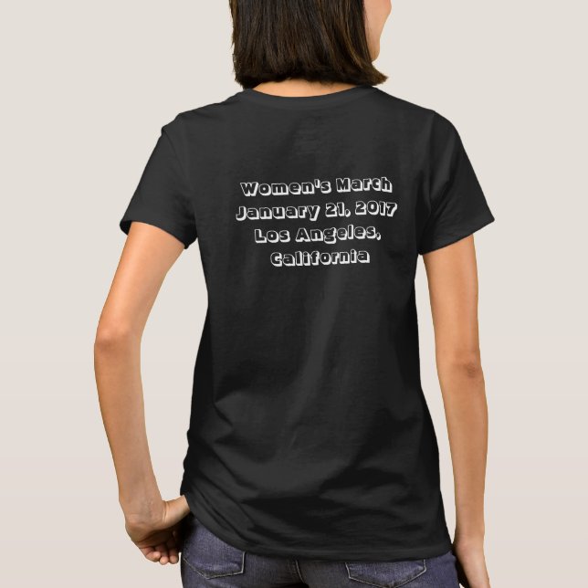 Camiseta Eu Sou Mulher - Ouça-Me Roar! (Verso)