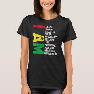 Camiseta Eu sou negra educada História negra africana